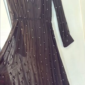 Fleur  du Mal Black Dress with White Accents